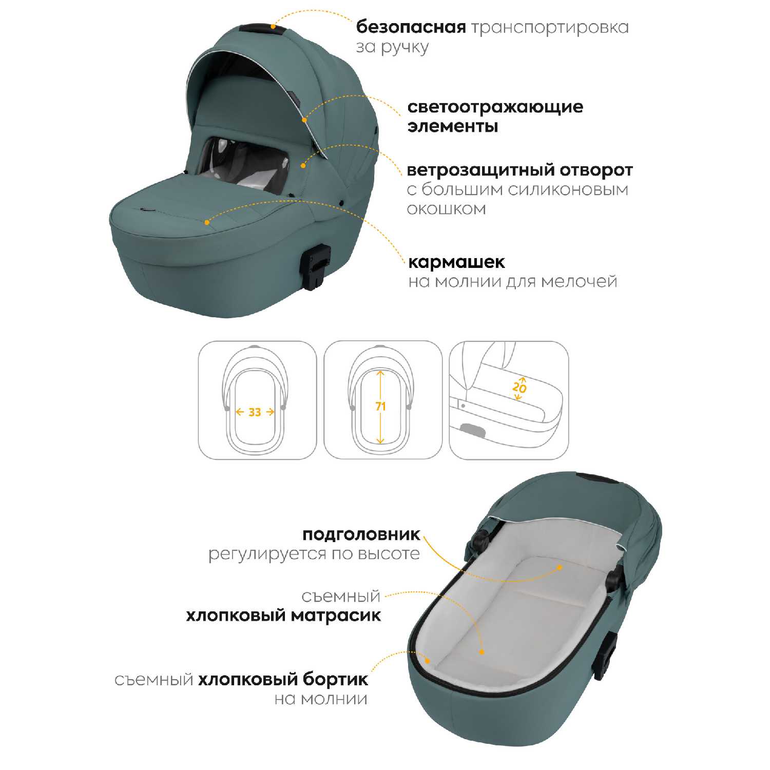 Коляска для новорожденных Jovola Swift фотография 2