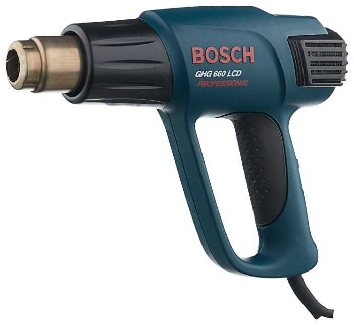 Профессиональный строительный фен BOSCH GHG 660 LCD Professional nozzle x5 Case