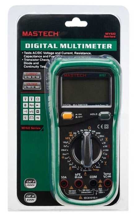 Мультиметр цифровой универсальный Mastech MY62 фотография 10