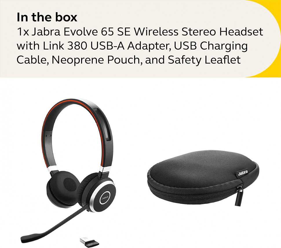 Беспроводные наушники Jabra Evolve 65 SE MS Stereo Link (6599-833-309) фотография 10