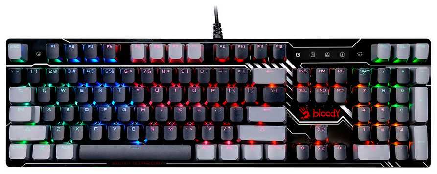 Клавиатура A4Tech Bloody B808N механическая черныйсерый USB for gamer LED фотография 11