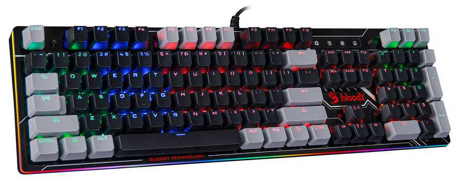 Клавиатура A4Tech Bloody B808N механическая черныйсерый USB for gamer LED фотография 12