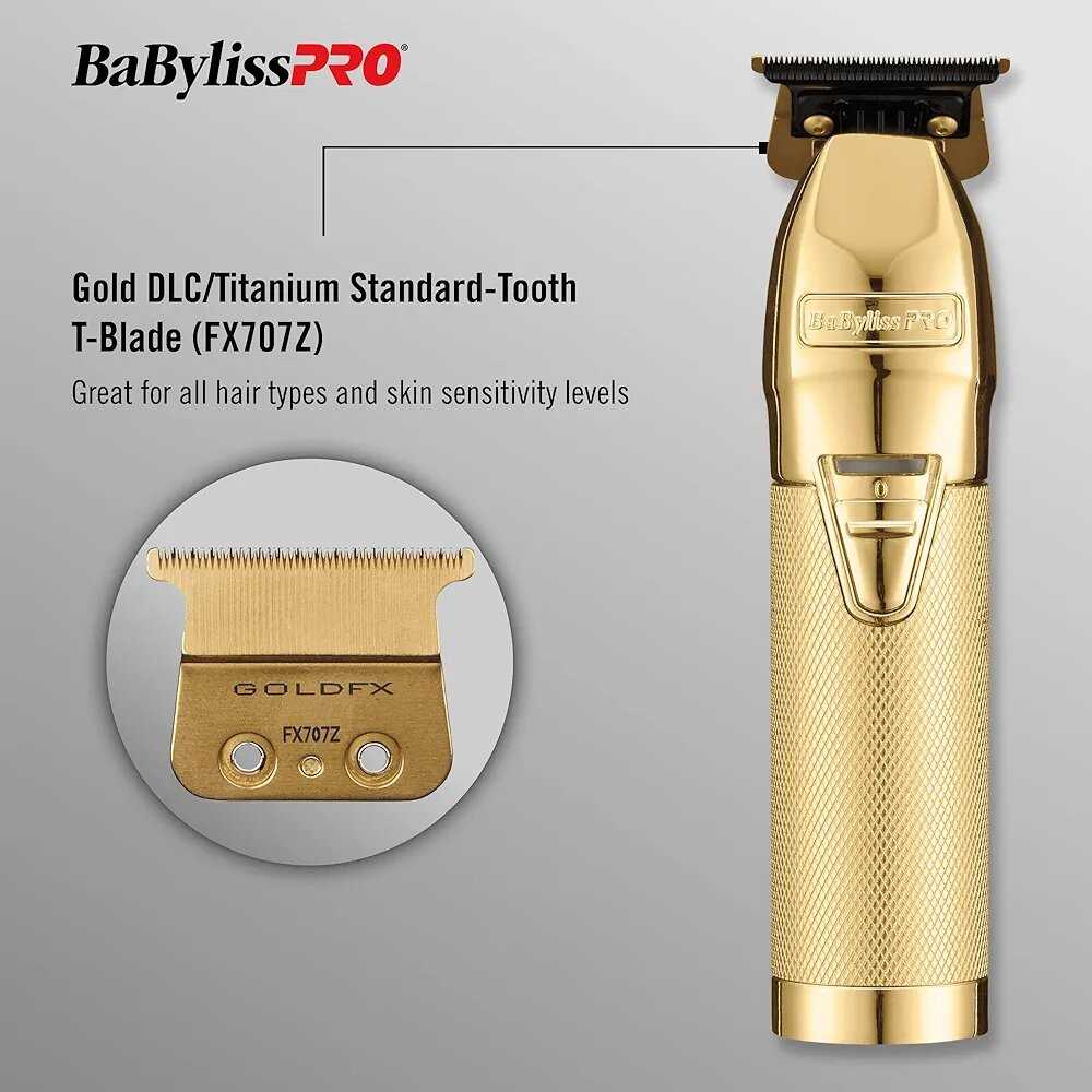 Профессиональный триммер BaByliss New Upgraded GoldFX+ N1 Skeleton Cordless Trimmer (FX787NG) фотография 3