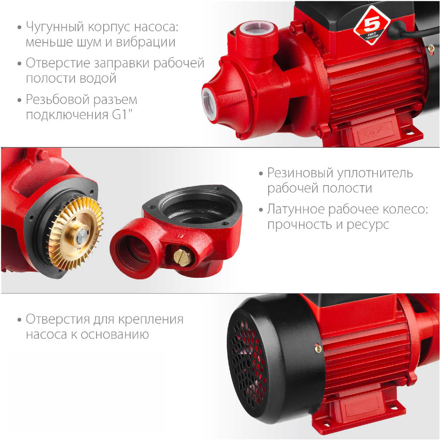 Поверхностный насос ЗУБР НС-М1-400-Ч фотография 6