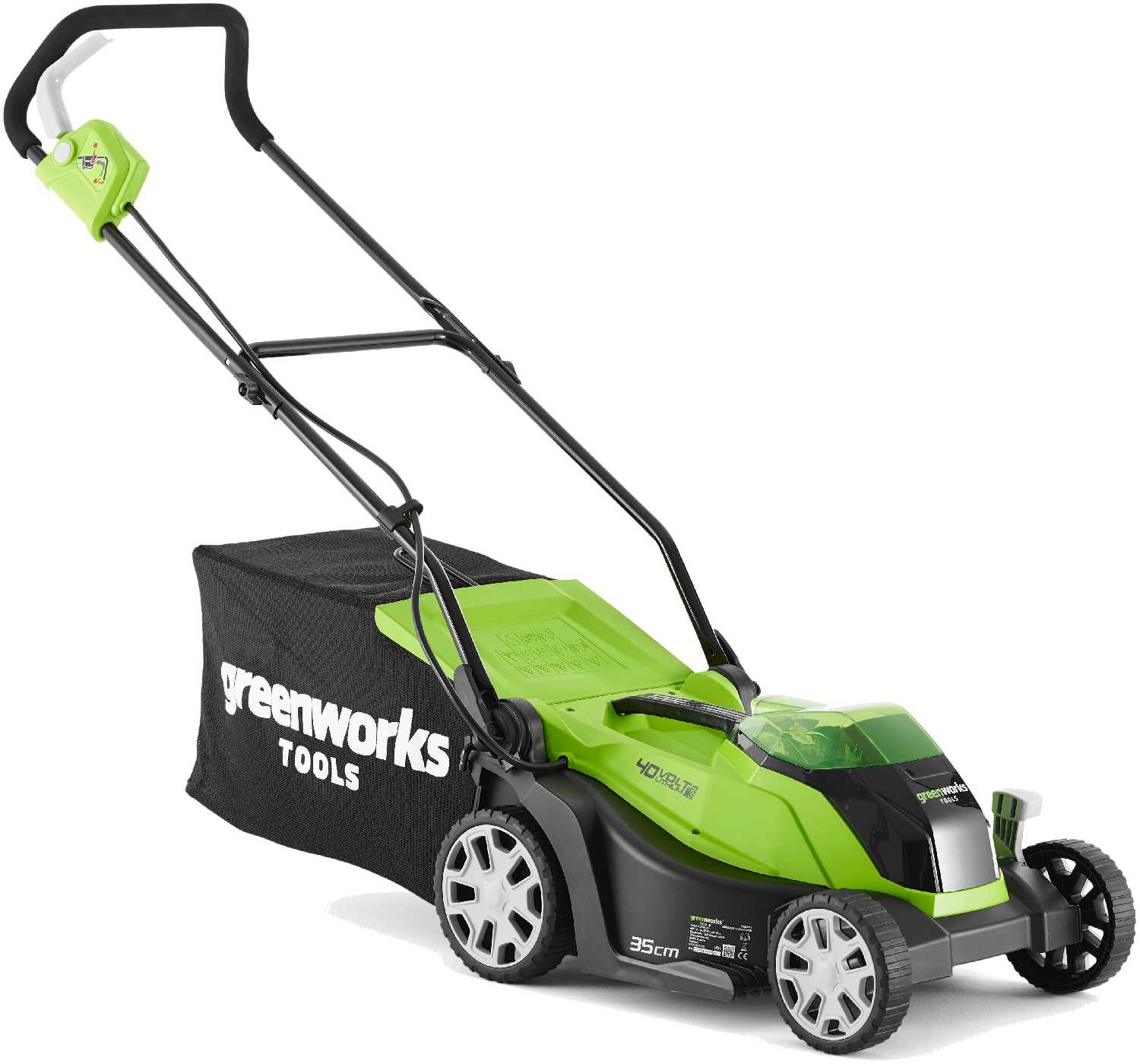 Аккумуляторная газонокосилка Greenworks G40LM35 фотография 6
