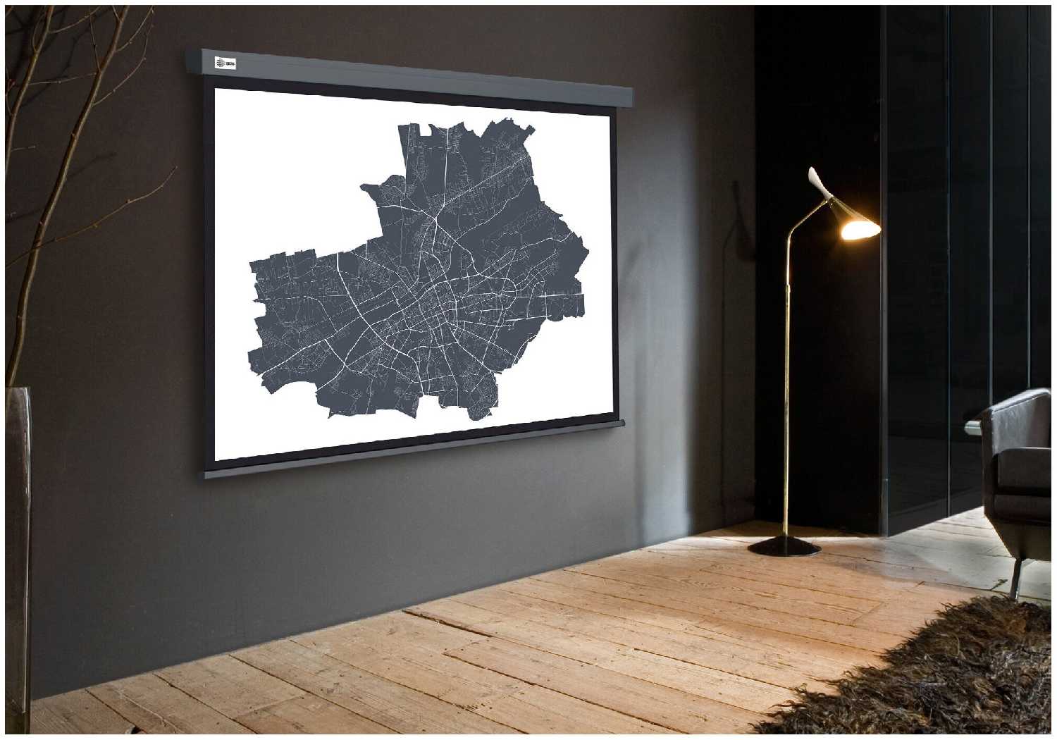 Рулонный cactus Wallscreen (CS-PSW-180X180-SG) фотография 3