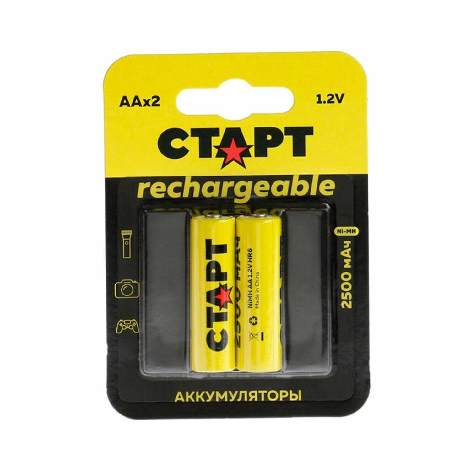 Аккумуляторные батарейки Старт HR6 AA 2700mAh Ni-MH (BL2) фотография 7