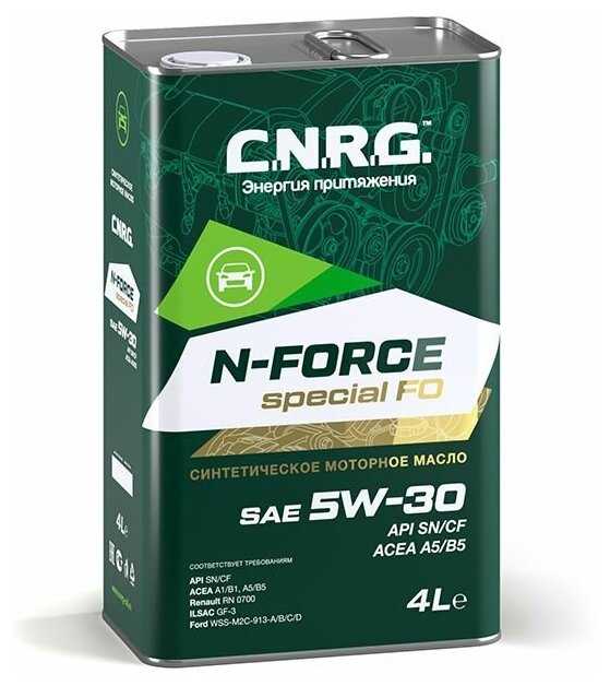 Синтетическое моторное масло C.N.R.G. N-Force Special FO 5W-30 SN/CF фотография 2