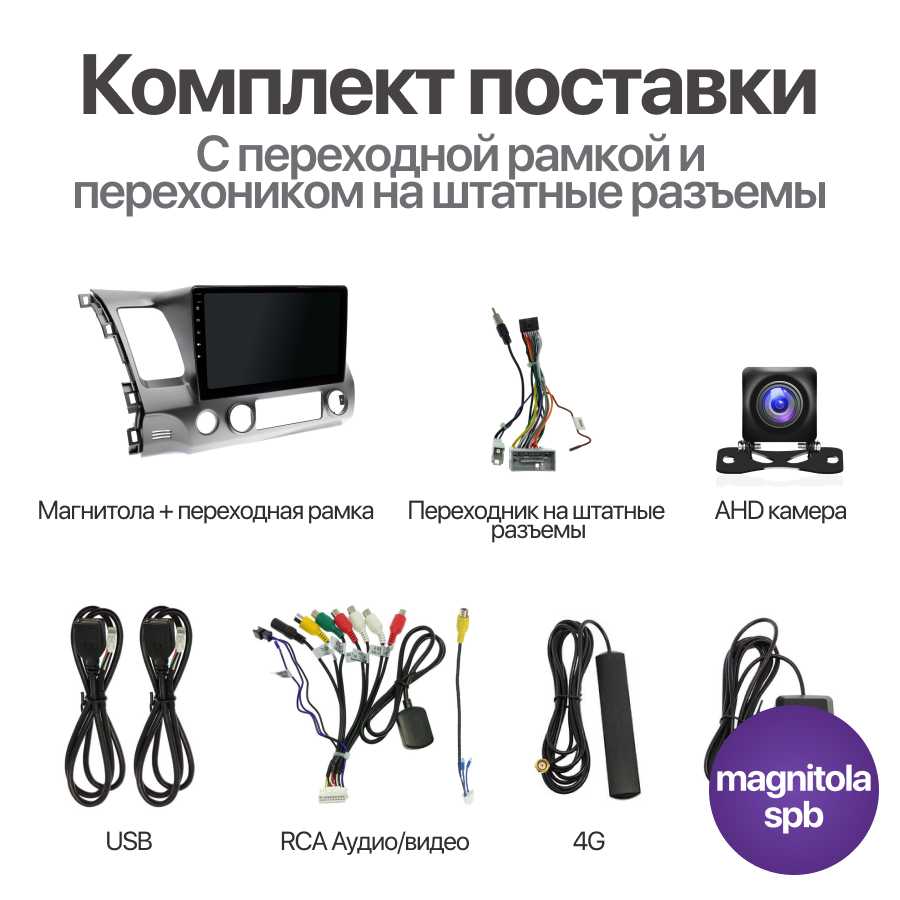 Автомагнитола Honda Civic Android (8 ядер, 6Gb+128Gb, 4G DSP, GPS, Bluetooth, Wi-Fi, FM-радио) фотография 1