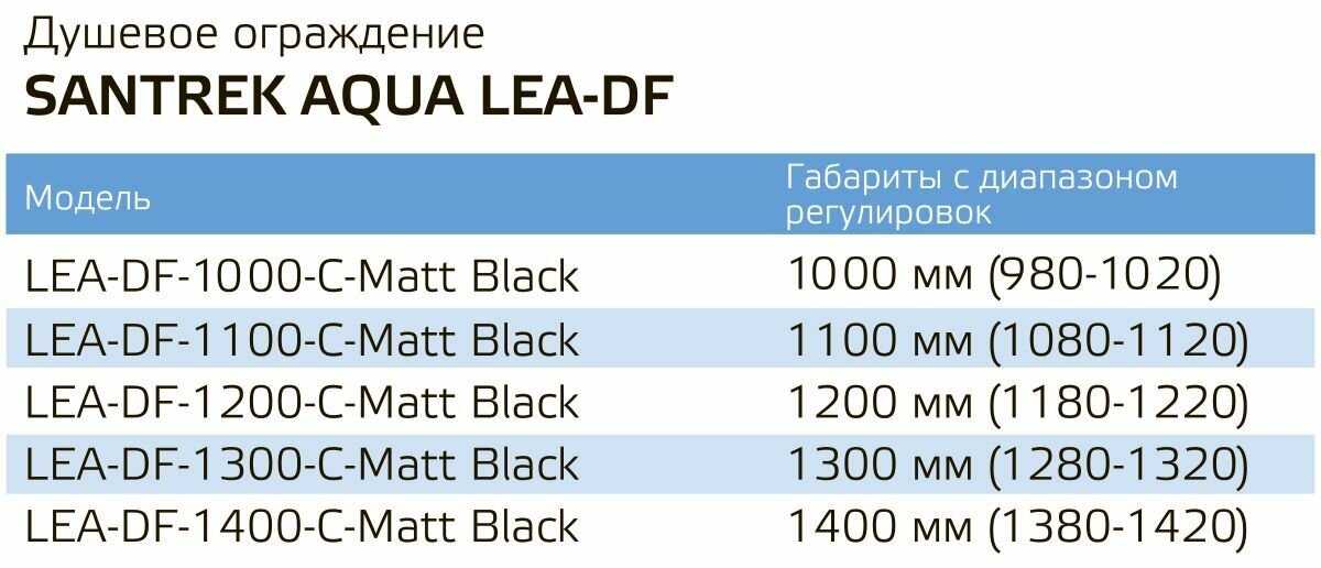 Душевое ограждение SANTREK AQUA Lea (DF-1300-C) фотография 8
