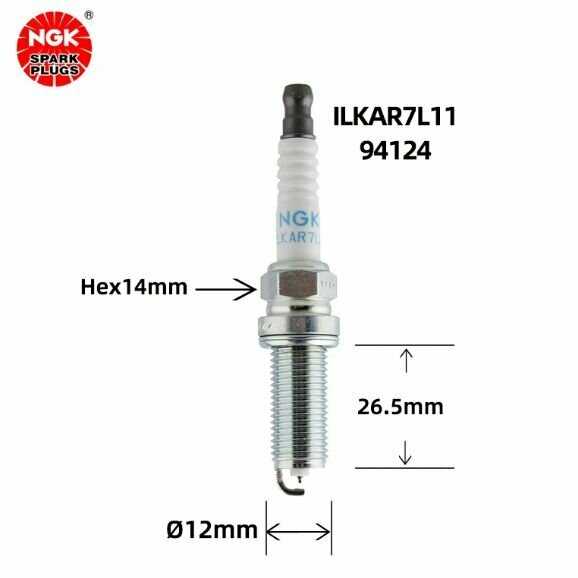 Комплект свечей зажигания NGK ILKAR7L11 для Mazda 3/6/CX-5 2.0 Skyactiv-G (94124) фотография 4
