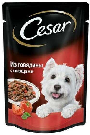 Корм для взрослых собак Cesar с говядиной и овощами в соусе фотография 2