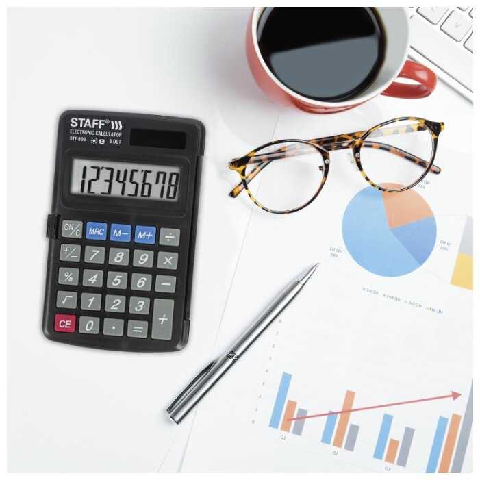 Калькулятор карманный STAFF STF-899 фотография 10