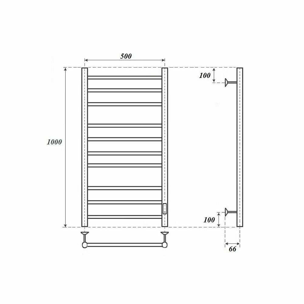 Электрический полотенцесушитель POINT PN83150 (П10) фотография 2