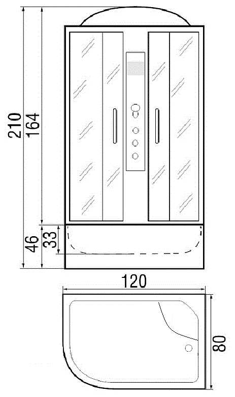 Душевая кабина River NARA 120/80/44 МТ R фотография 1