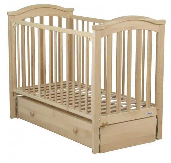 Кроватка FIORELLINO Slovenia маятник продольный, цвет натуральный фотография 3