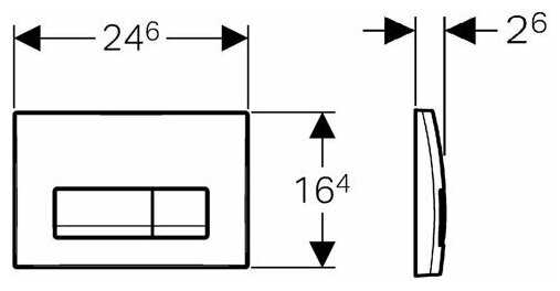 Кнопка смыва GEBERIT Delta 51 фотография 4