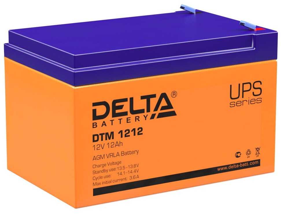 Аккумуляторная батарея DELTA Battery DTM 1212 12В фотография 11