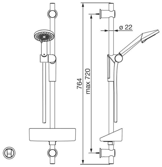 Душевой гарнитур Oras Optima 2790, хром фотография 1