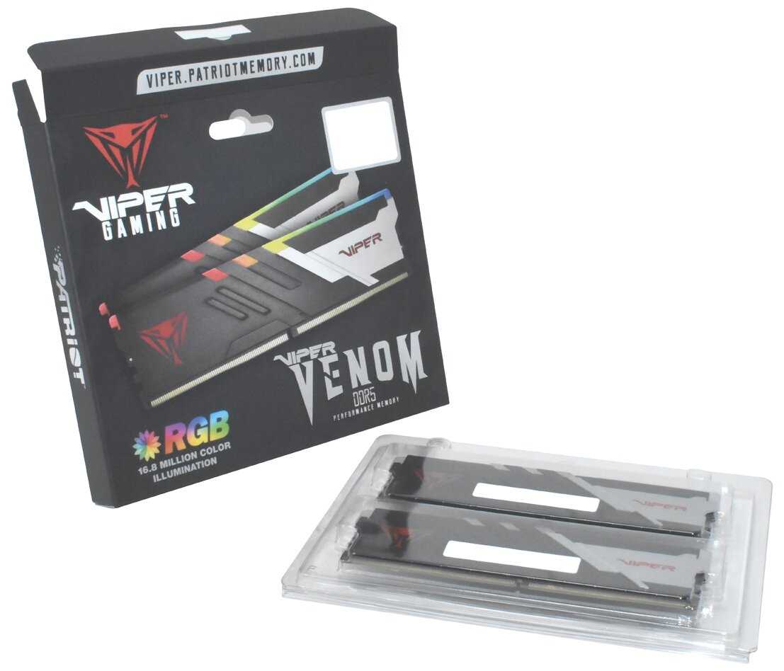 Оперативная память Patriot Memory VIPER Venom RGB DDR5 DIMM (PVVR564G560C40K) фотография 6