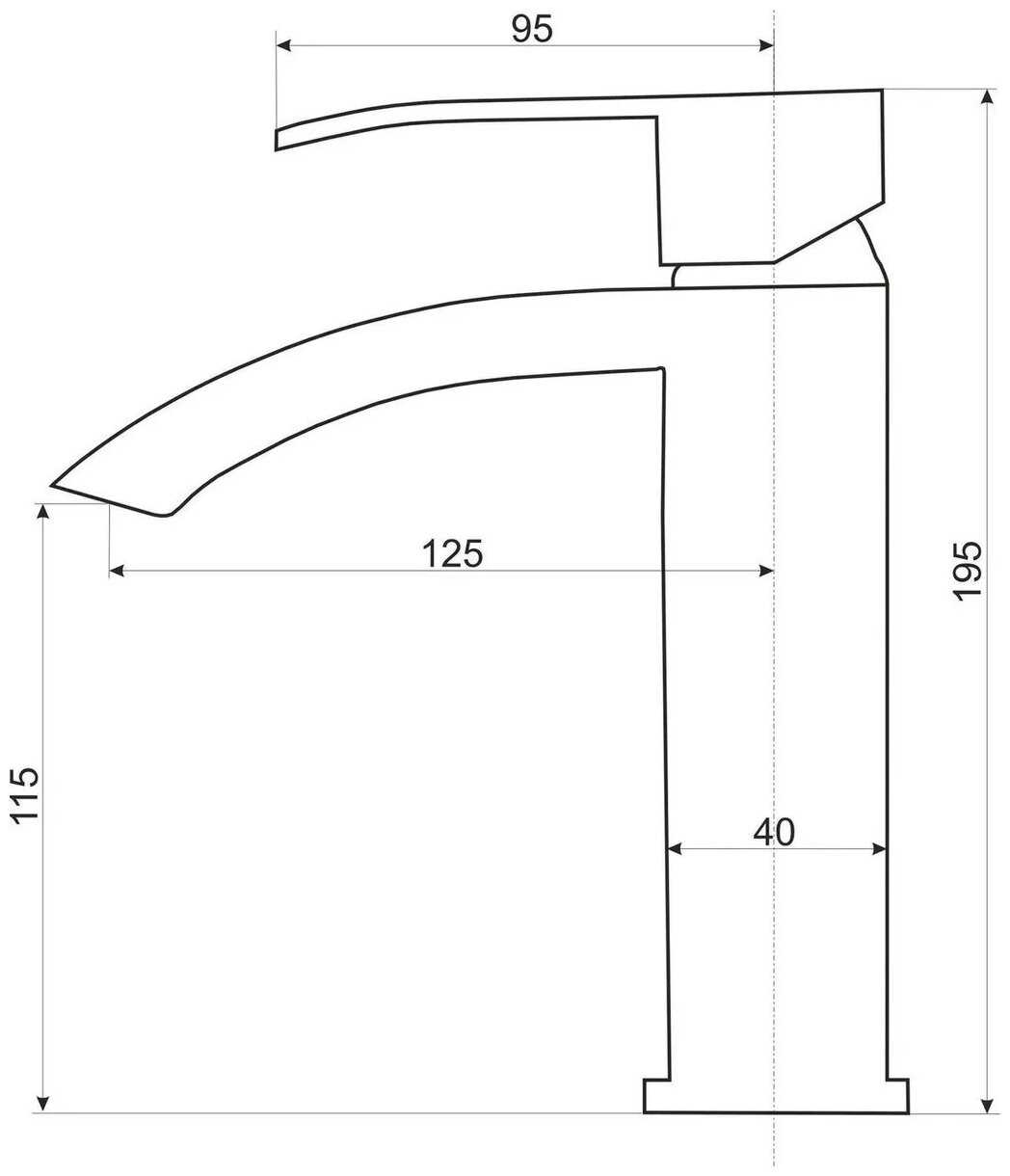 Смеситель для раковины (умывальника) Hansen H10044, рычажный фотография 2