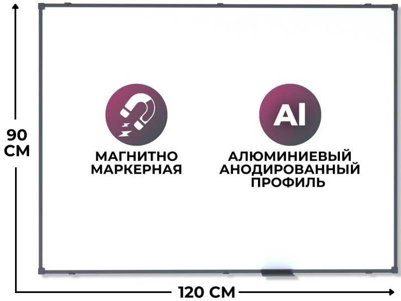 Доска магнитно-маркерная Attache 90х120 (BlackFrame) фотография 5