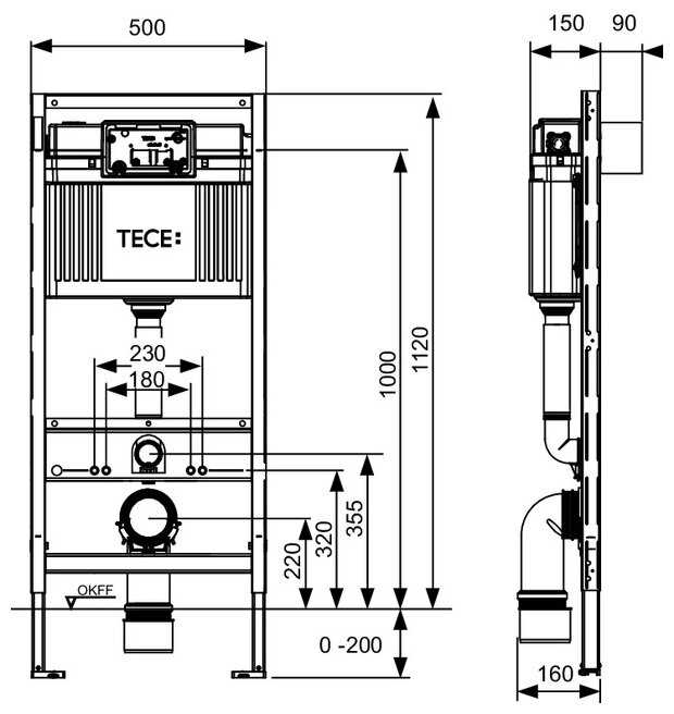 Рамная инсталляция TECE 9300302 фотография 1