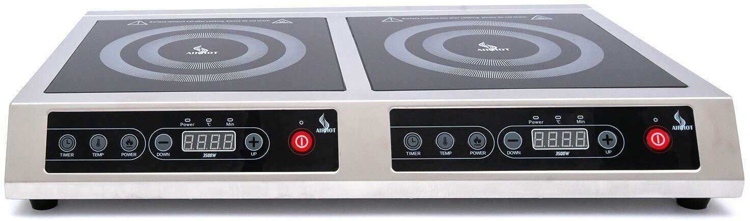 Плита индукционная настольная AIRHOT IP7000 D (двухконфорочная) фотография 1