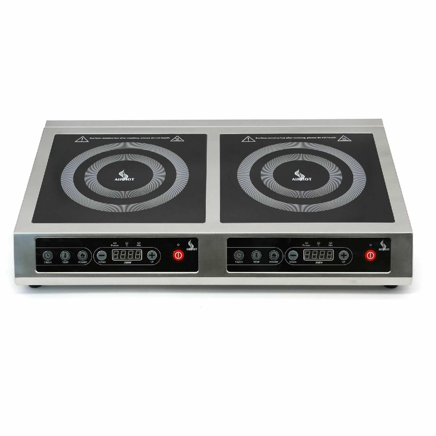 Плита индукционная настольная AIRHOT IP7000 D (двухконфорочная) фотография 2