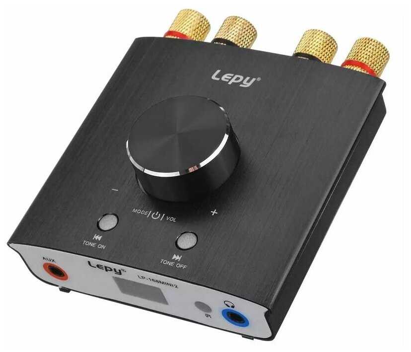 Цифровой мини усилитель Lepy LP-168Mini2 50 Вт x 2, bluetooth 5.0, Hifi стерео, класс D, чип DSP фотография 1