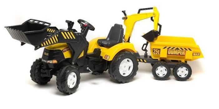 Веломобиль Falk Трактор-экскаватор с прицепом 1000W/1005W/1002W фотография 1