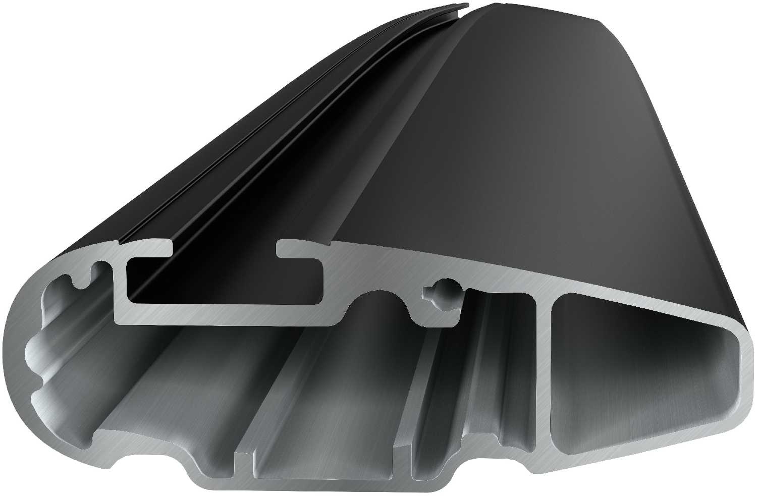 Багажник THULE WingBar Edge 9584-2 размер S+M на рейлинги, черный фотография 6