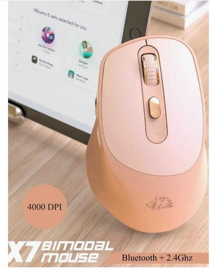 Игровая беспроводная Мышь ZiyouLang X7 Bluetooth + 2.4G DPI 4000 фотография 11