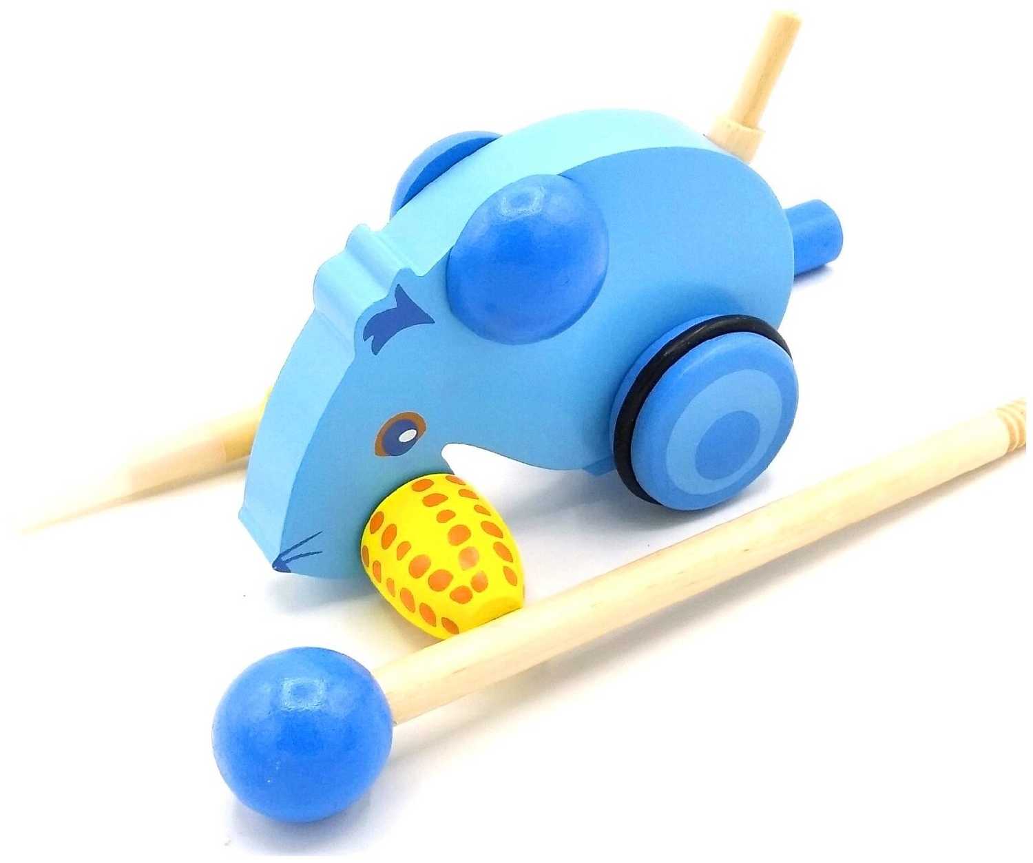 Детская деревянная игрушка. Детская каталка на палочке 