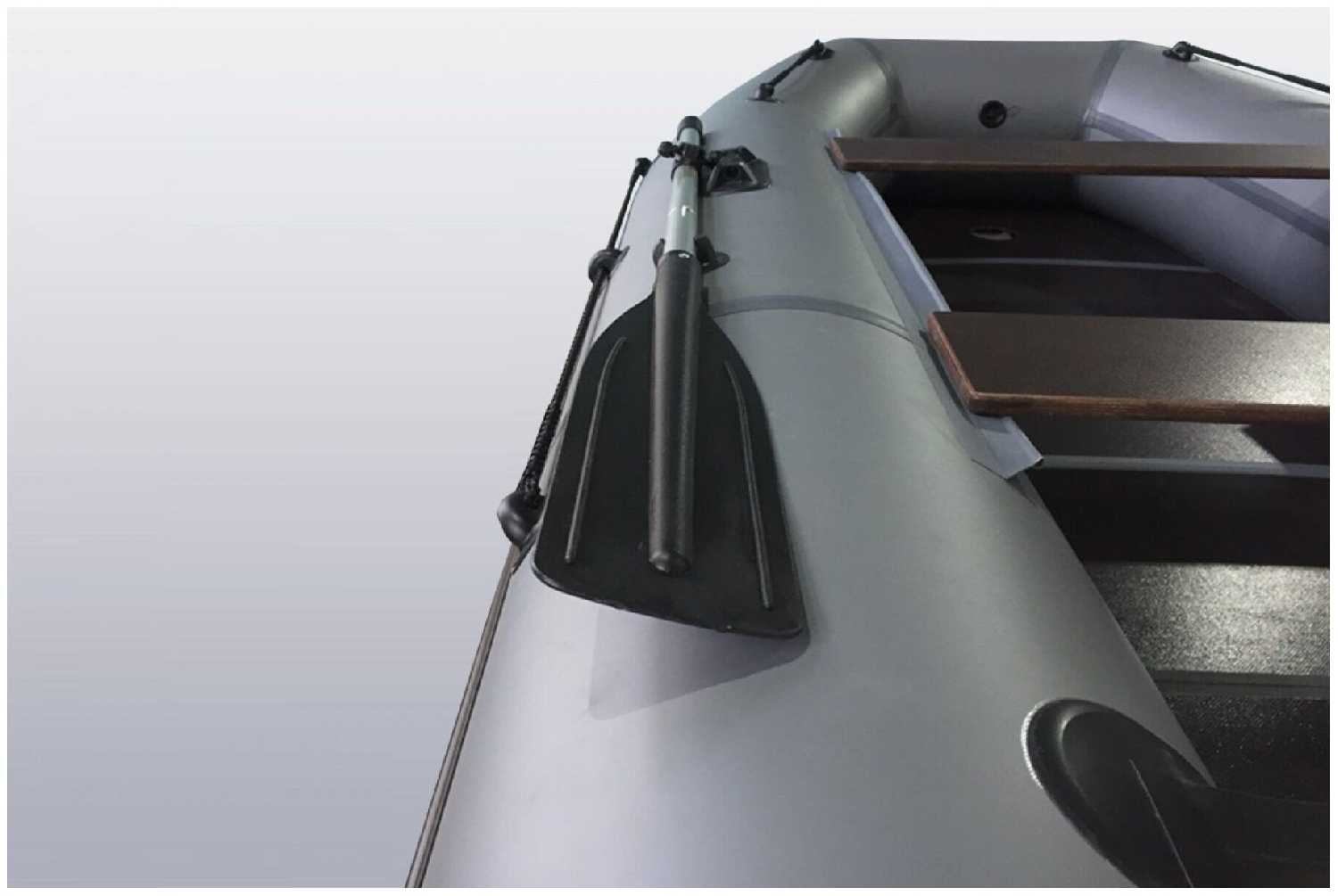 Надувная, под мотор лодка из ПВХ для рыбалки Bering (Беринг) 340К пол-книжка фотография 4