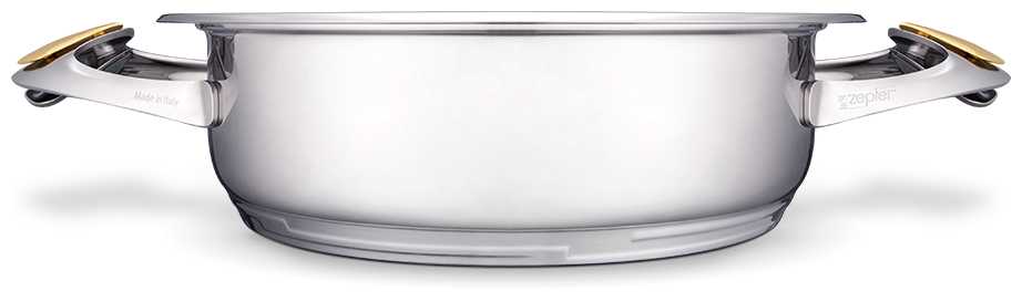 Сотейник Zepter 3 л, D24 см, высота 6,8 см, нержавеющая сталь, (URA-технология), Цептер фотография 4
