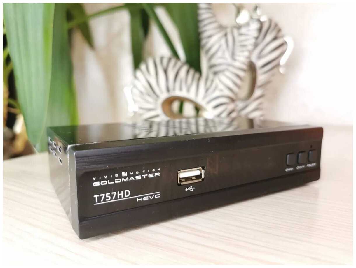 ТВ ресивер GOLD MASTER Эфирная приставка T757HD от DVB-T/T2 , черный фотография 3