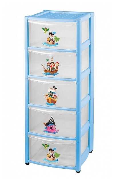 Бельевой комод Пластишка с аппликацией 5 секций фотография 1