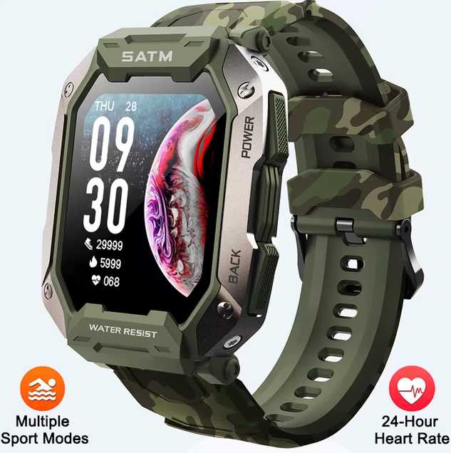Умные часы LIGE LIGE 5ATM (Camouflage Black) фотография 13