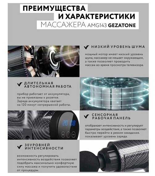 Лимфодренажный массажер для тела Gezatone AMG143 фотография 19
