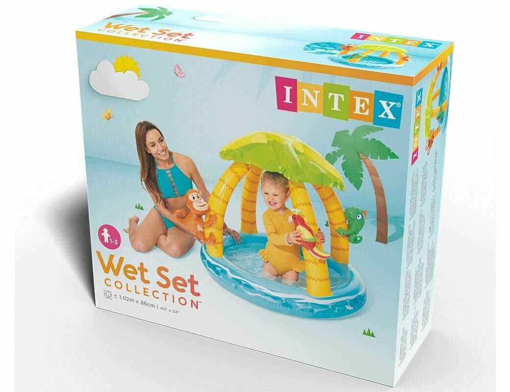 Детский надувной бассейн intex Тропический остров (58417) фотография 15