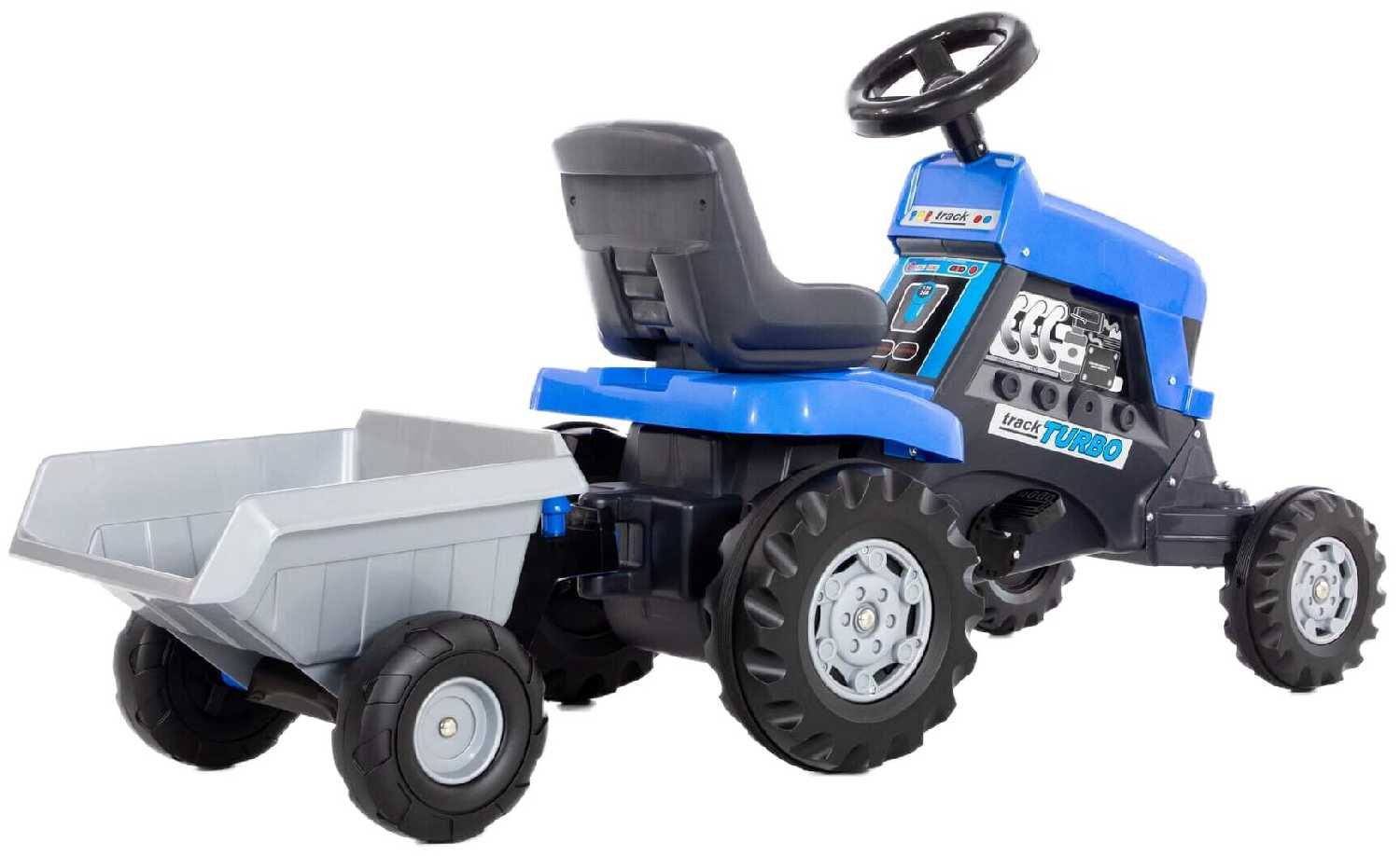 Веломобиль Полесье Трактор Turbo с полуприцепом фотография 3