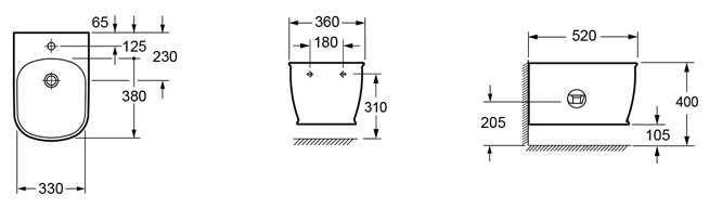 Биде Lavinia Boho Bell Pro 33010050 с горизонтальным выпуском фотография 1