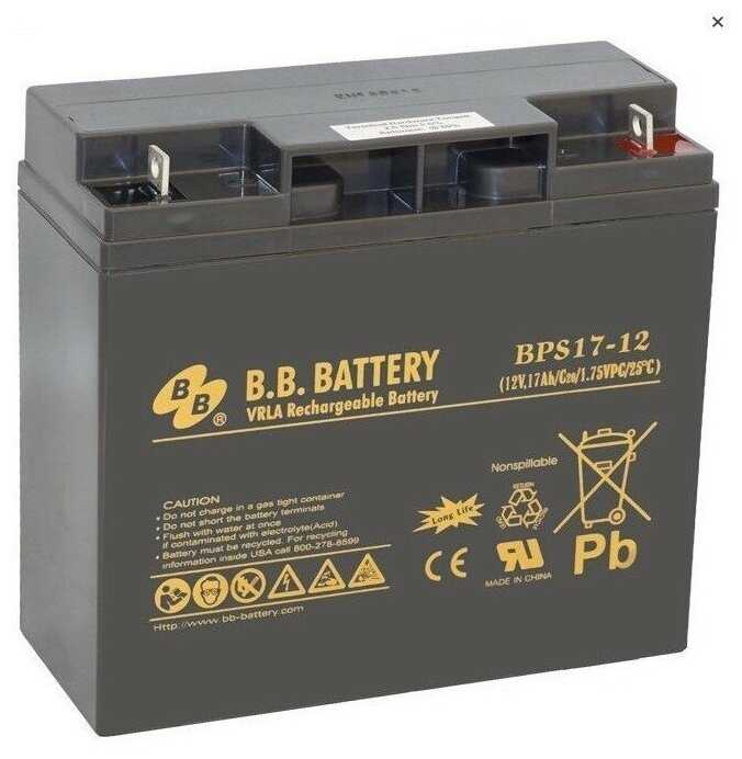 Аккумуляторная батарея B.B. Battery BC17-12 фотография 2