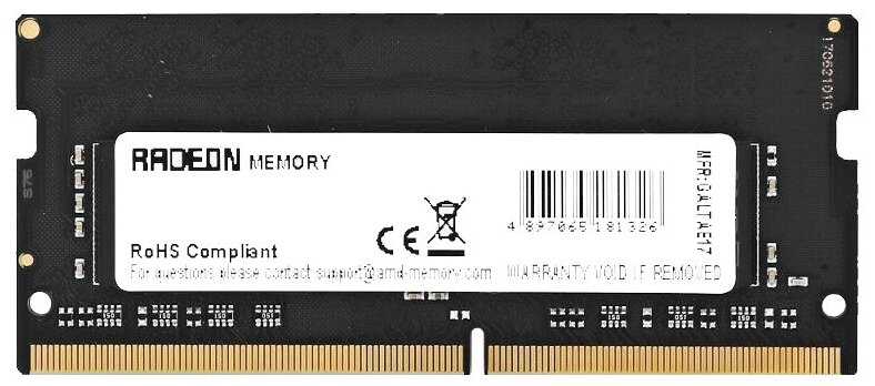 Оперативная память AMD 4 ГБ DDR4 SODIMM CL16 (R744G2400S1S-UO)