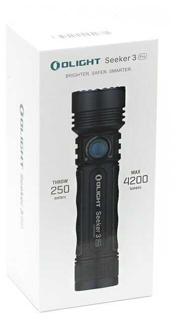 Фонарь Olight Seeker 3 Pro Black, 1 х 21700, 250 метров, 4200 люмен (Комплект) фотография 8