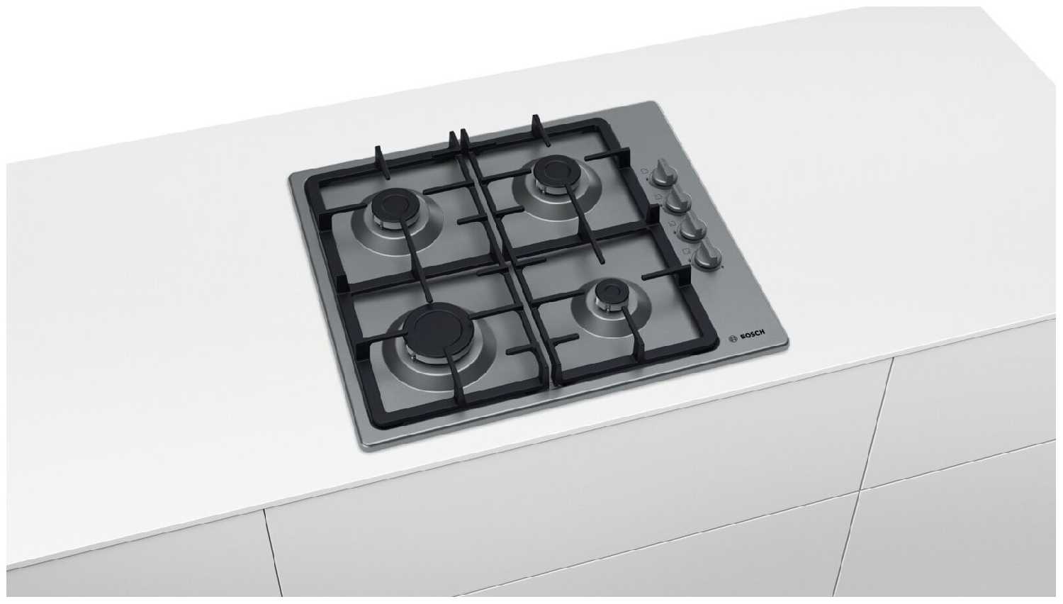 Газовая варочная панель Bosch Serie 2 60 cm PBP6C5B92L, серебристый фотография 8