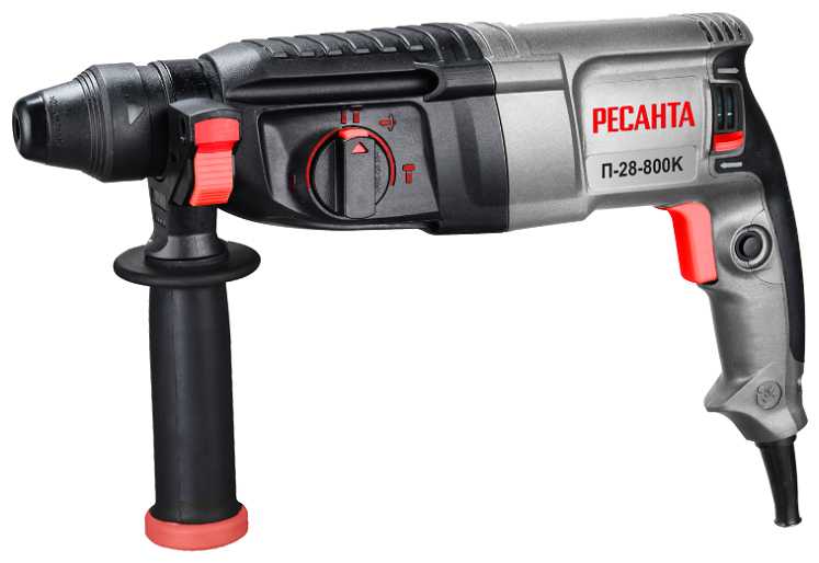 Перфоратор РЕСАНТА П-28-800К 75/3/1, без аккумулятора, 800 Вт фотография 1