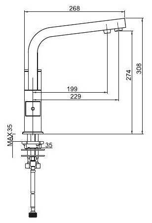 Смеситель для кухни (мойки) Gappo G4307, рычажный фотография 9