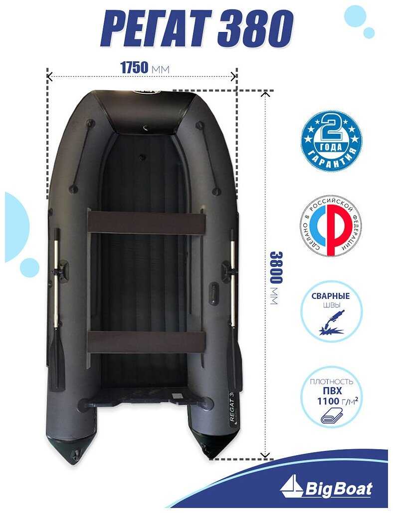 Надувная лодка Regat 380К НДНД